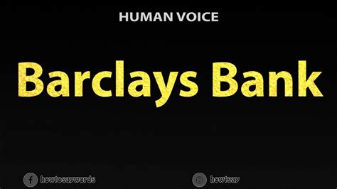 barclays pronunciation